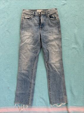 Silverlake denim Light Blue Straight-Leg cropped Jeans 25